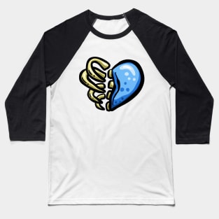 Zombie Love Heart Blue and Dead Baseball T-Shirt